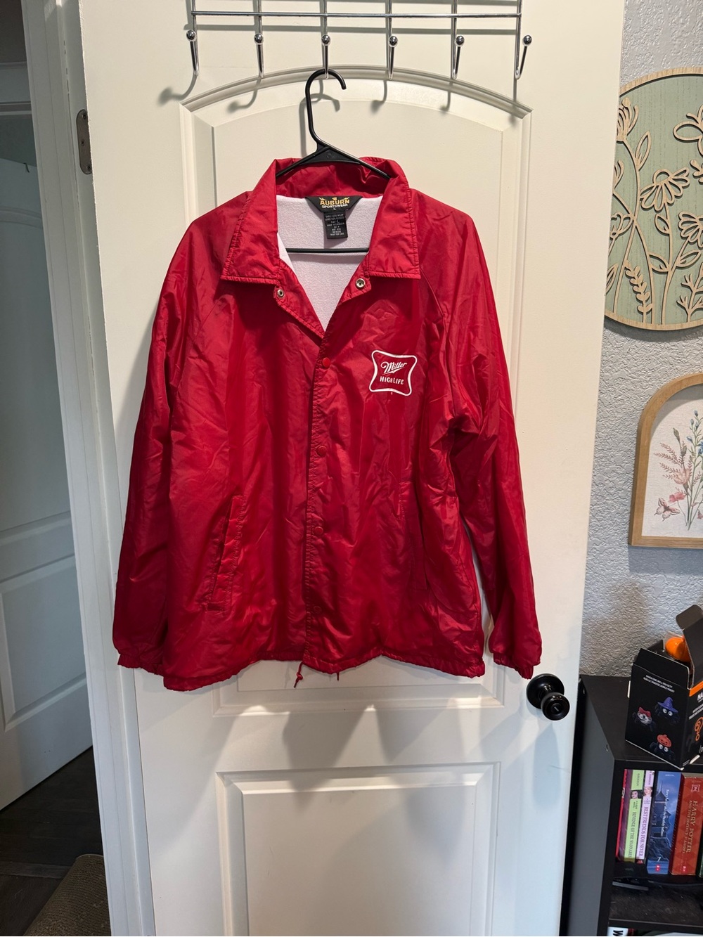 Miller High Life Men's Red Coach Windbreaker Jacket